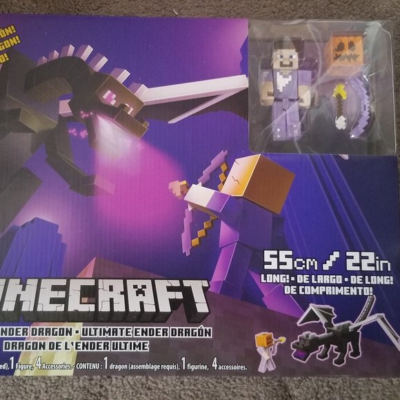 Minecraft Ultimate Enderdragon & Steve in Enchanted Armor - Picture 4 of 6